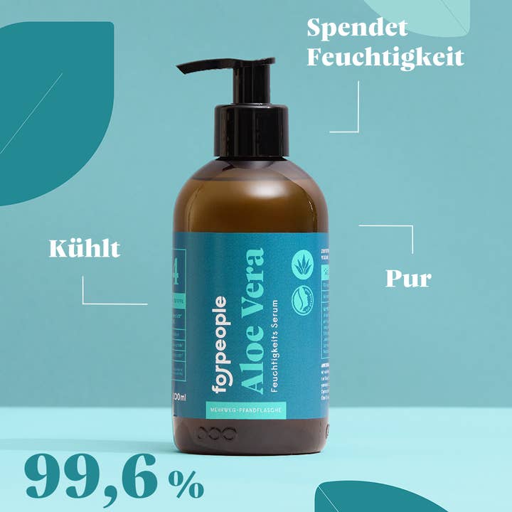 forpeople skincare GmbH - Wholesale Facial Serum/Concentrate - Aloe Vera Serum 99.6% - Pump Bottle1