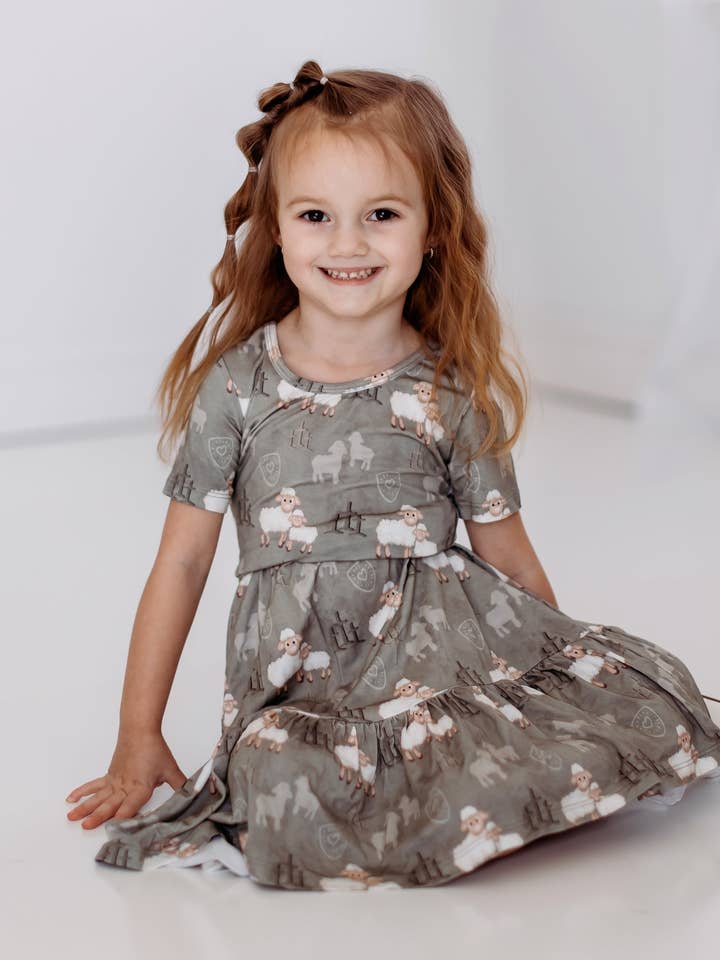 Lamb of Light Bamboo Twirl Dress for wholesale by Little Lights