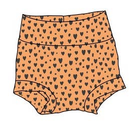 Cœur orange, Bummy coeur, short coeur pour la vente par Remi Rae’s LLC