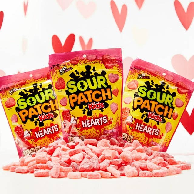 I Got Your Candy - Vendita all'ingrosso Caramelle gommose - Cuori di caramelle morbide e gommose Sour Patch Kids per San Valentino 10oz - 12ct