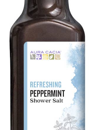 Peppermint Shower Salt With 100% Pure Essential Oils 16 Oz for wholesale by Aura Cacia
