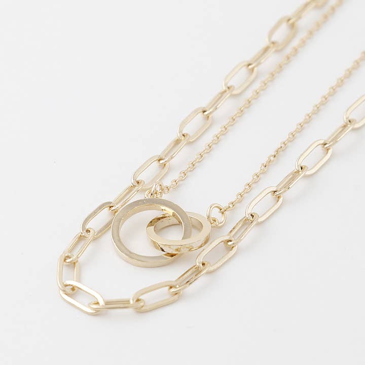3AM BY H&D ACCESSORIES - Wholesale Link & Chain Necklace - Twin Link Chain Necklace
