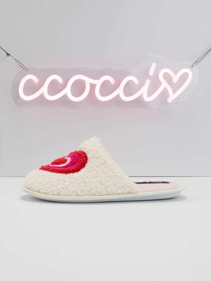 WHITE HYDEE-38 CUTE CUPCAKE AND HEART SLIP-ON SLIPPERS for wholesale on Faire
