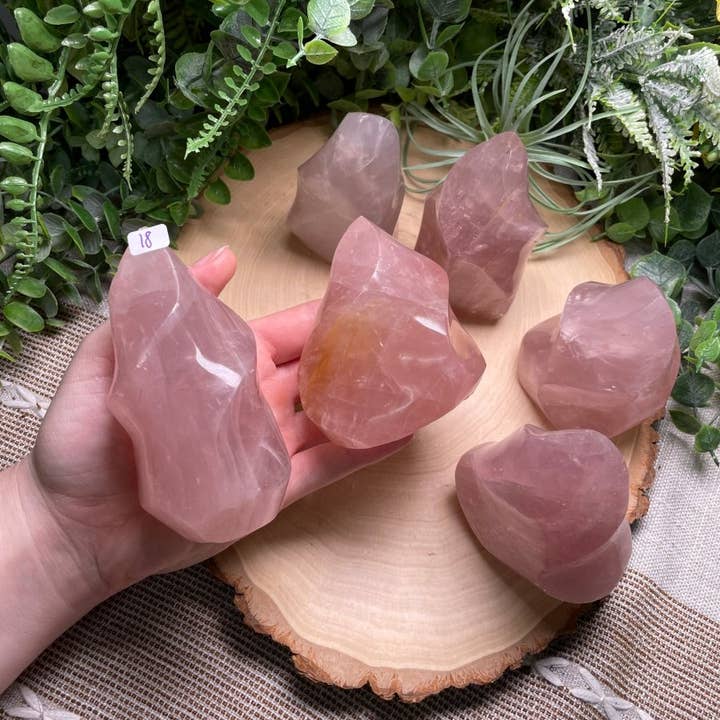 Copper Ashes - Wholesale Spiritual Stone/Crystal - Rose Quartz Flame34