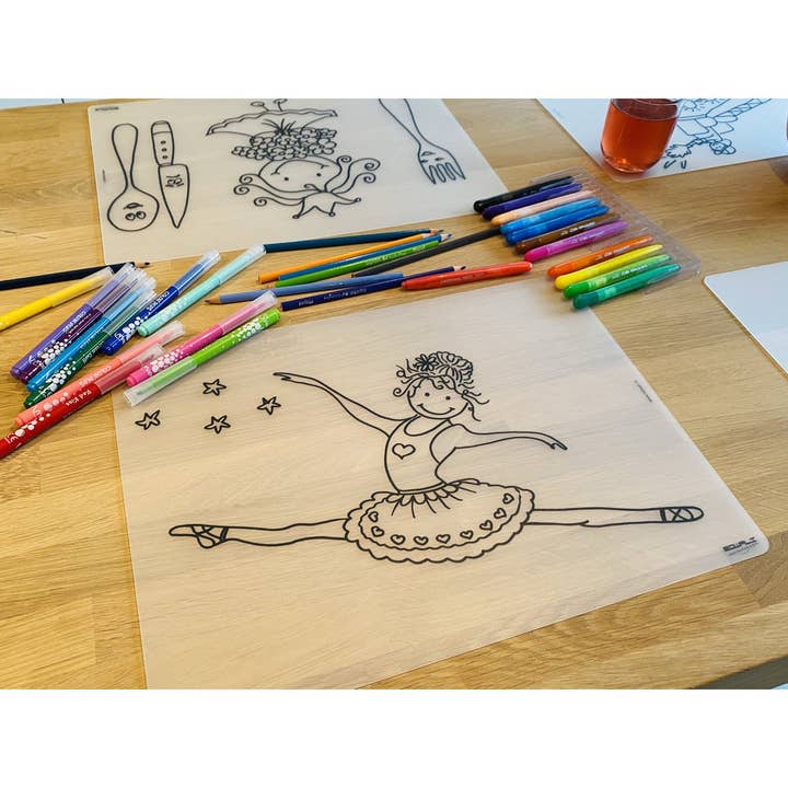 Tovaglietta da colorare Ballerina per la vendita all'ingrosso da parte di Edwali