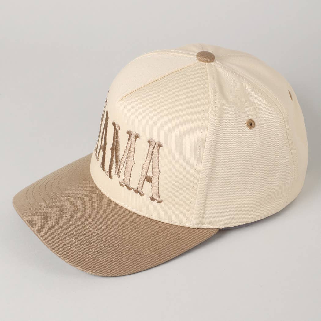 Fashion City - Wholesale Baseball Cap - Women's - MAMA Typographic Design Embroidery Baseball Cap3