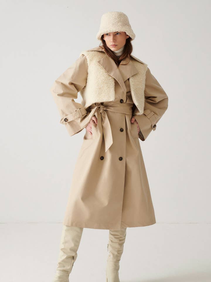 Trenchcoat in cotone con carta biologica Mimi per la vendita all'ingrosso da parte di Mykke Hofmann