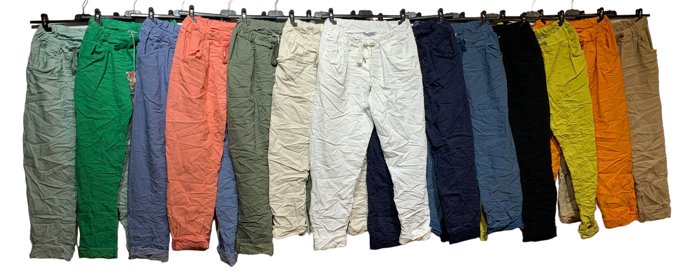 LINEN & COTTON HOUSE – wholesale Pants – Women's – 77312 WRINKLED PANTS WITH LARGE POCKETS1