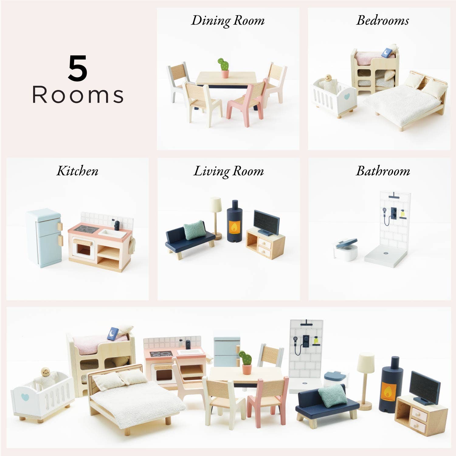 Le Toy Van, Inc. - Wholesale Doll Accessory Kit - Kids - Complete Dolls House Furniture3