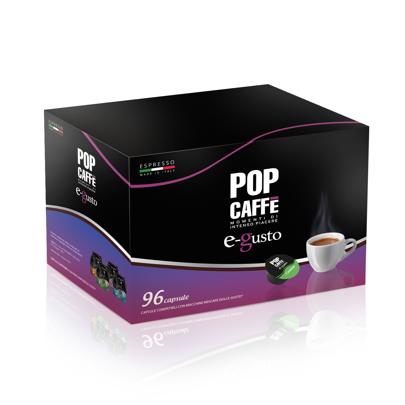 POP CAFFE' - Wholesale Instant Coffee/Espresso - POP CAFFE' E-GUSTO 
COMPATIBLE WITH DOLCE GUSTO MACHINE1