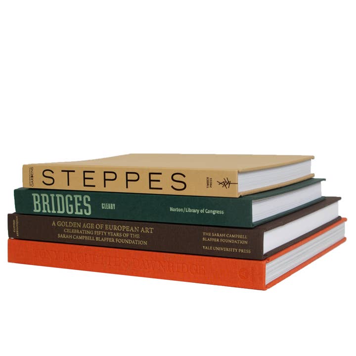 Decorative Brown and Orange Books - Cabin Coffee Table Stack for wholesale by Booth & Williams