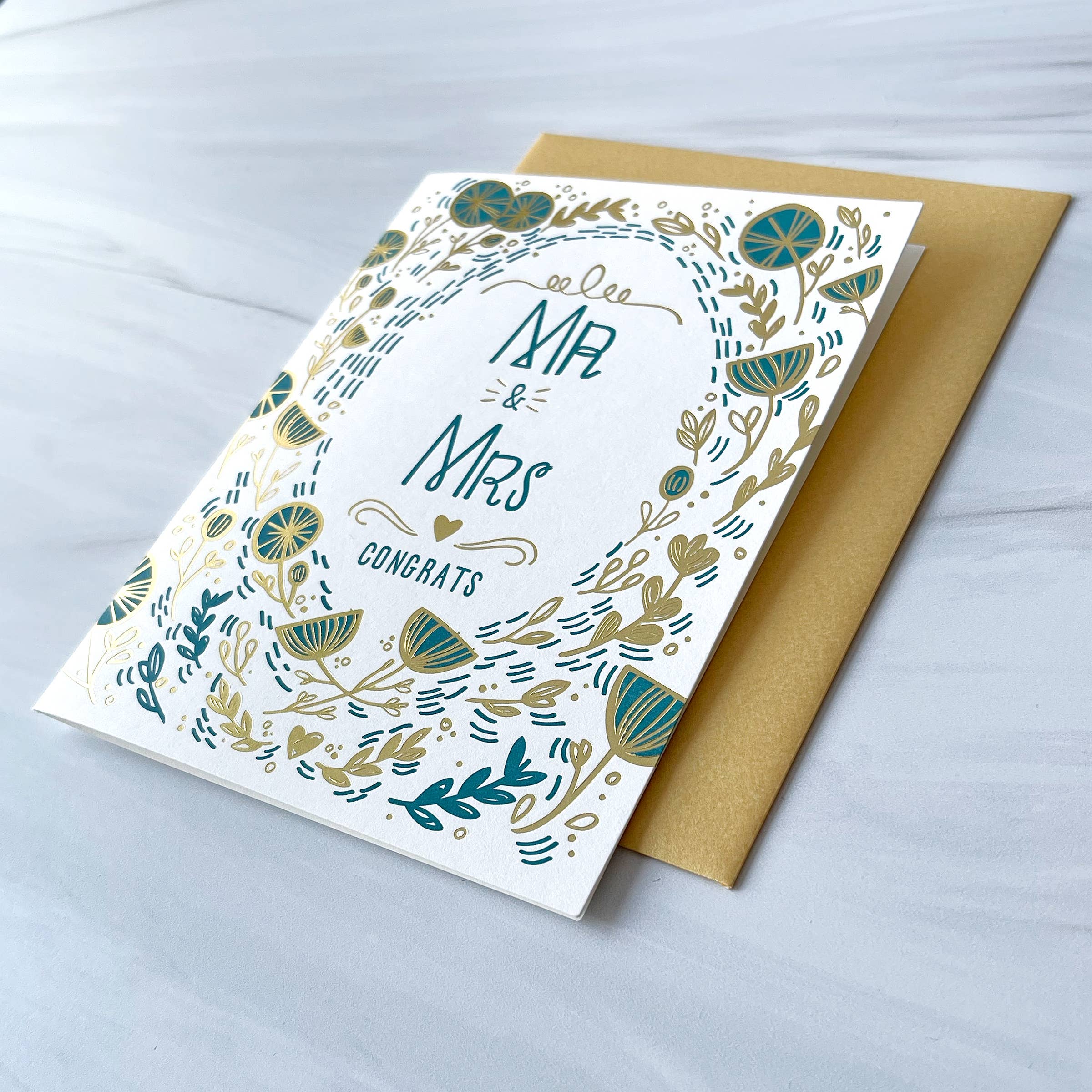 Paper Parasol Press - Wholesale Wedding Card - Mr & Mrs Card2