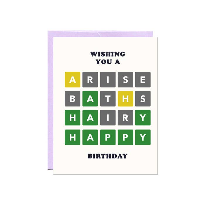 Party Mountain Paper co. - Wholesale Birthday Card - Word Game Birthday | Birthday Card3