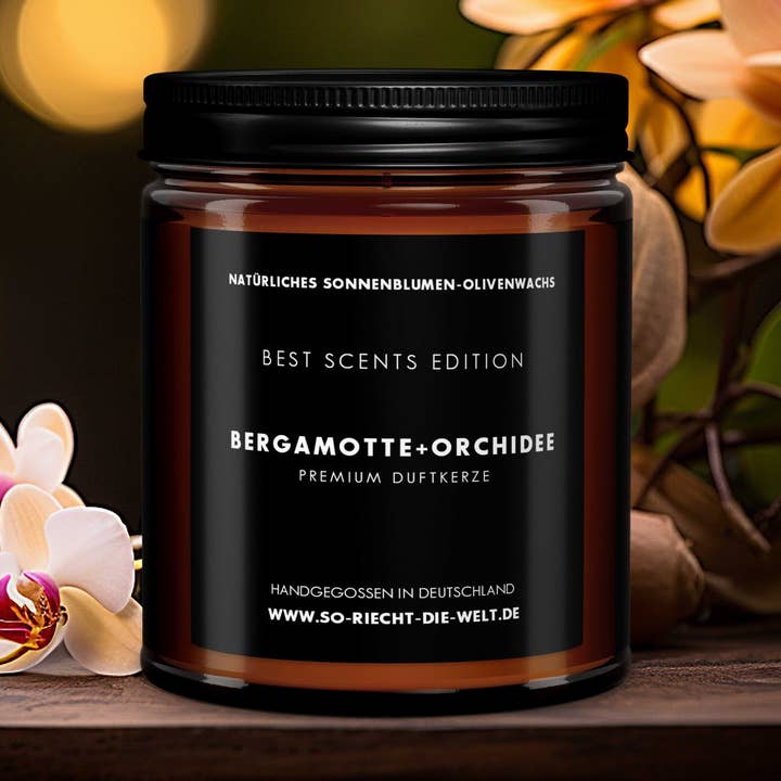 Bergamot & Orchid Candle - Best Scents Edition for wholesale by So riecht die Welt