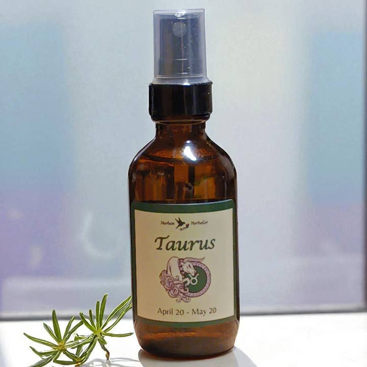 Taurus Zodiac Spray – Rose, Cardamom & Patchouli (2 oz) for wholesale by Herban Herbalist, llc