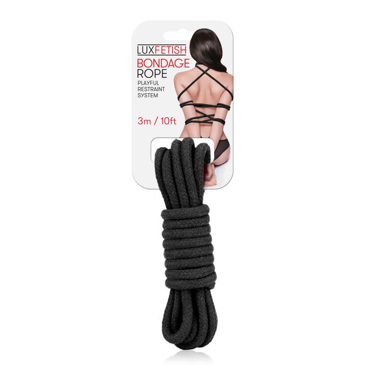 Bondage reb 3 m – sort for engroshandel hos Lux Fetish Store