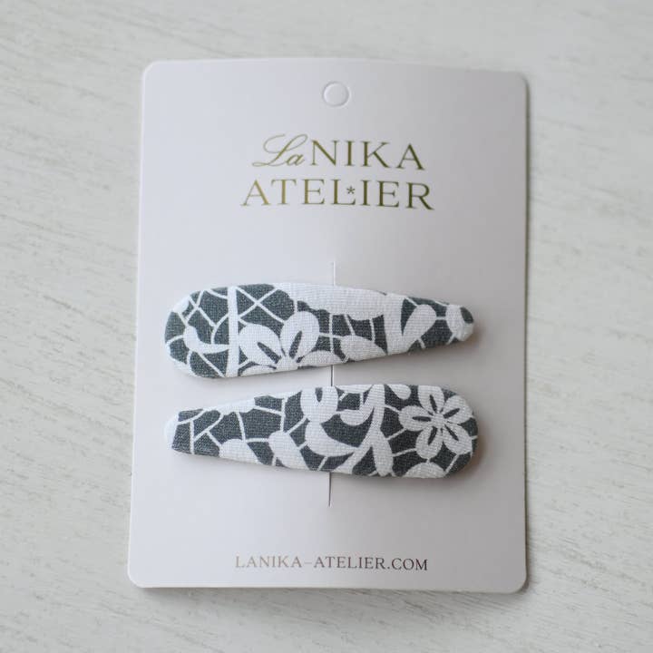 Hårspænder grå blonder for engroshandel hos Lanika Atelier, Nika Korošec s.p.