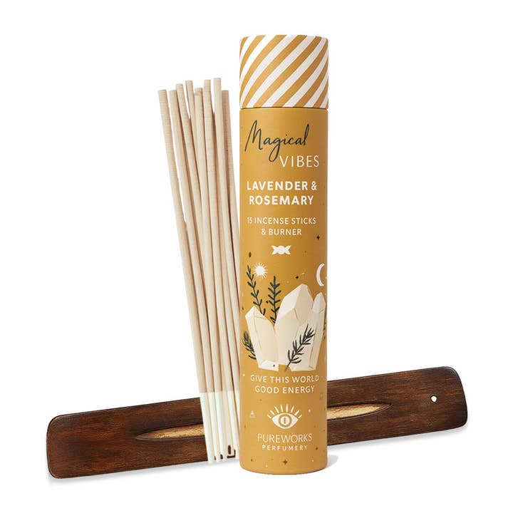 Incense Sticks "Magical Vibes - Lavender & Rosemary" - incl. Incense Stick Holder in Gift Box (Copy) for wholesale by Naturelei
