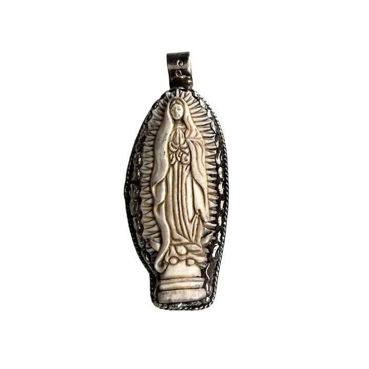 Bone Mary Pendant for wholesale by Kathmandu Jewelry