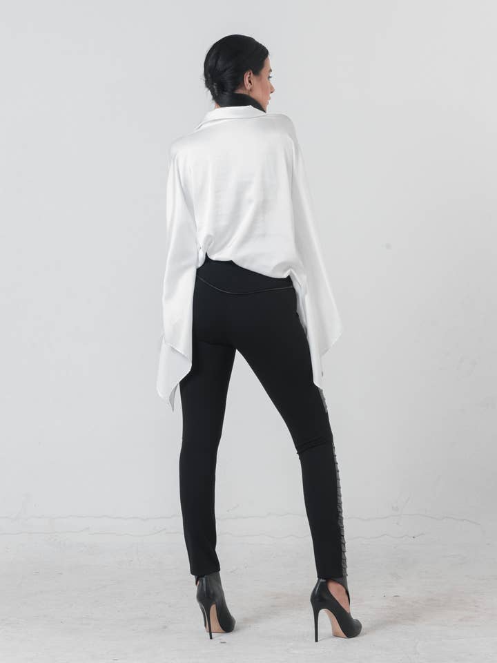 Metamorphoza - Wholesale Pants - Women's - Extravagant Pants with Leather6