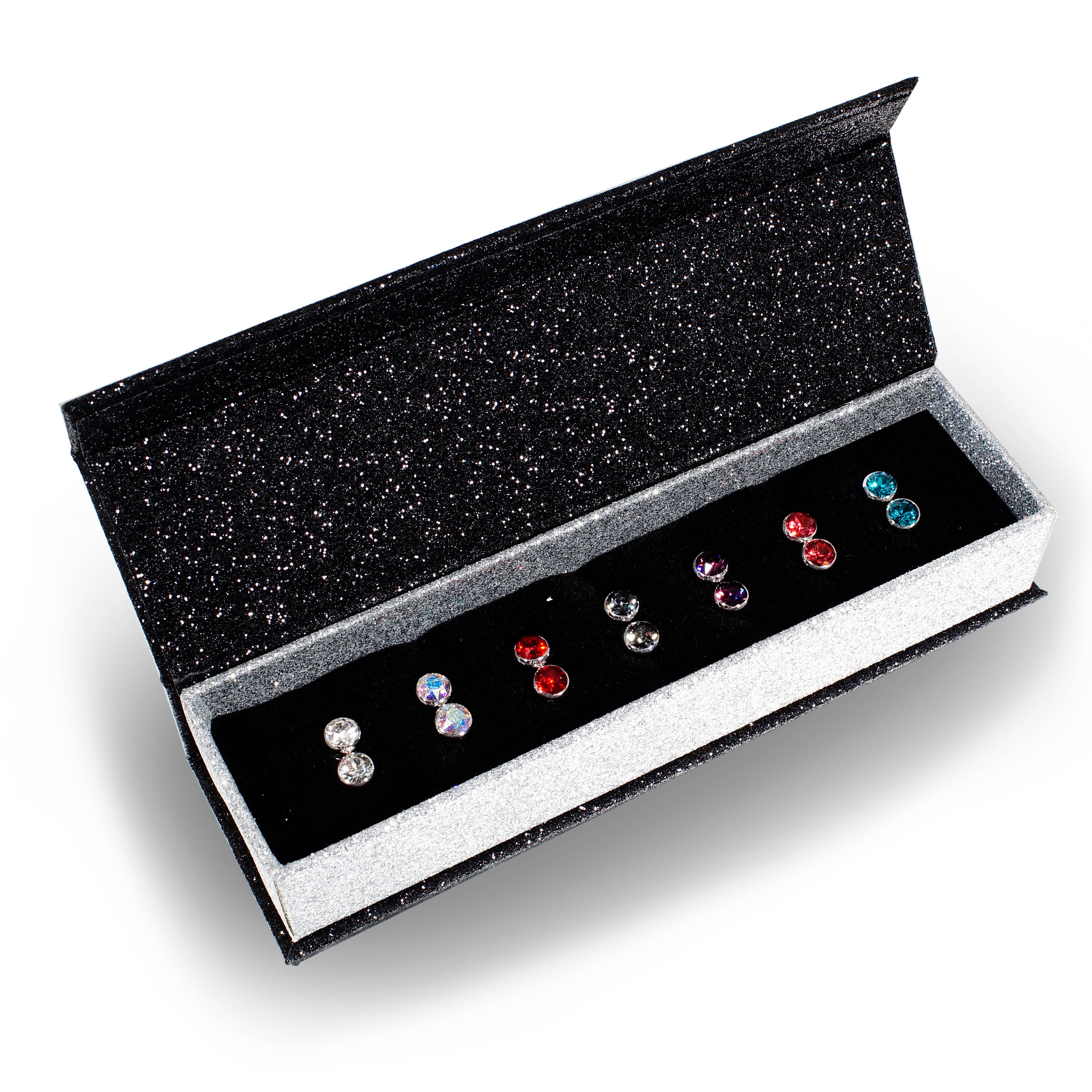CARALI / MYC Paris - Wholesale Jewelry Set - 7 Days Moon Earring Set - Silver and Multi2
