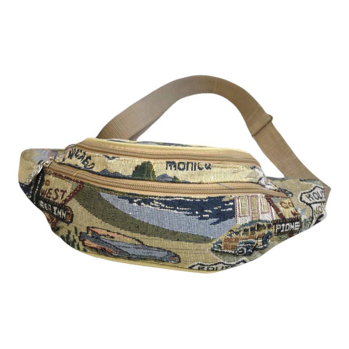Dony Corp - Wholesale Belt Bag - Unisex - Route 66 Vintage Waist Bag