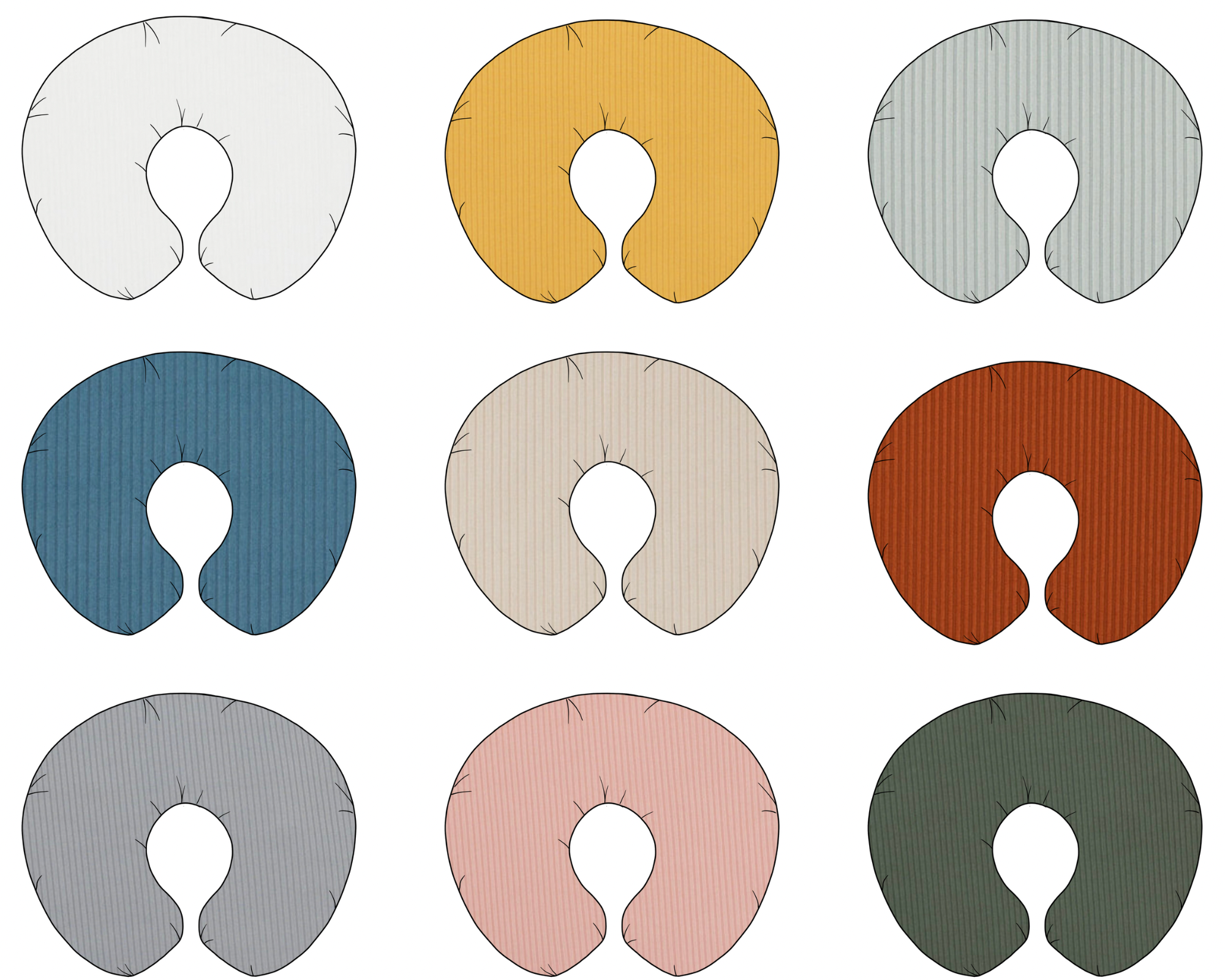 Little Mae and Co - Wholesale Nursing Pillow Cover - Maternity - Pearl Ribbed Nursing Pillow Cover1