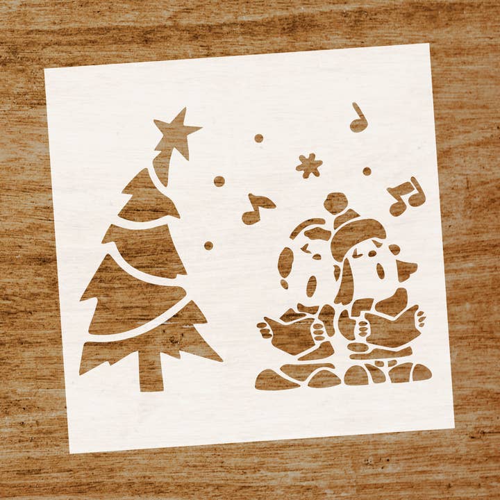 Stencil Christmas Carols for wholesale by Evyre Scrapbooking