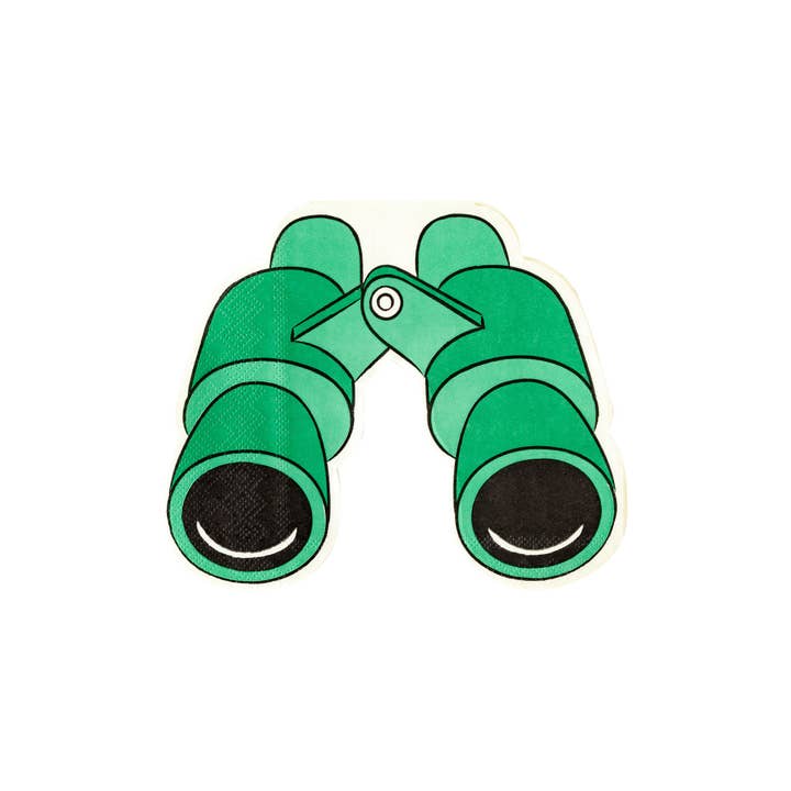 SAF939 - Safari Binoculars Shaped Paper Dinner Napkin for wholesale by My Mind’s Eye