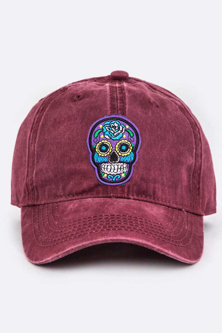LA Jewelry Plaza - Wholesale Baseball Cap - Women's - Purple Sugar Skull Cotton Cap3
