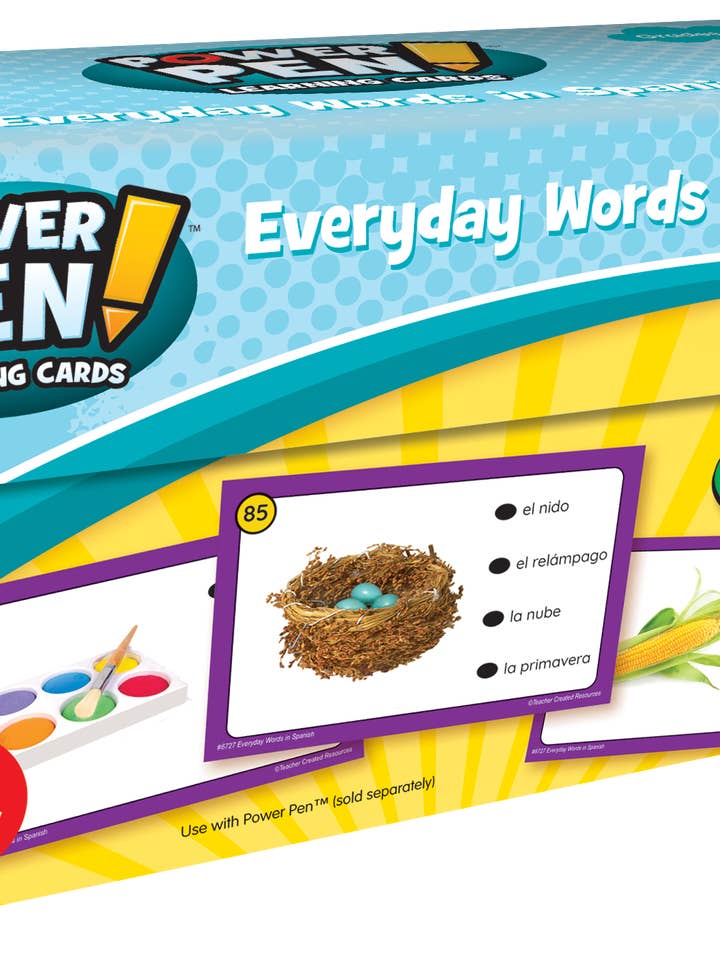 Power Pen® Learning Cards: Everyday Words in Spanish for wholesale by Teacher Created Resources
