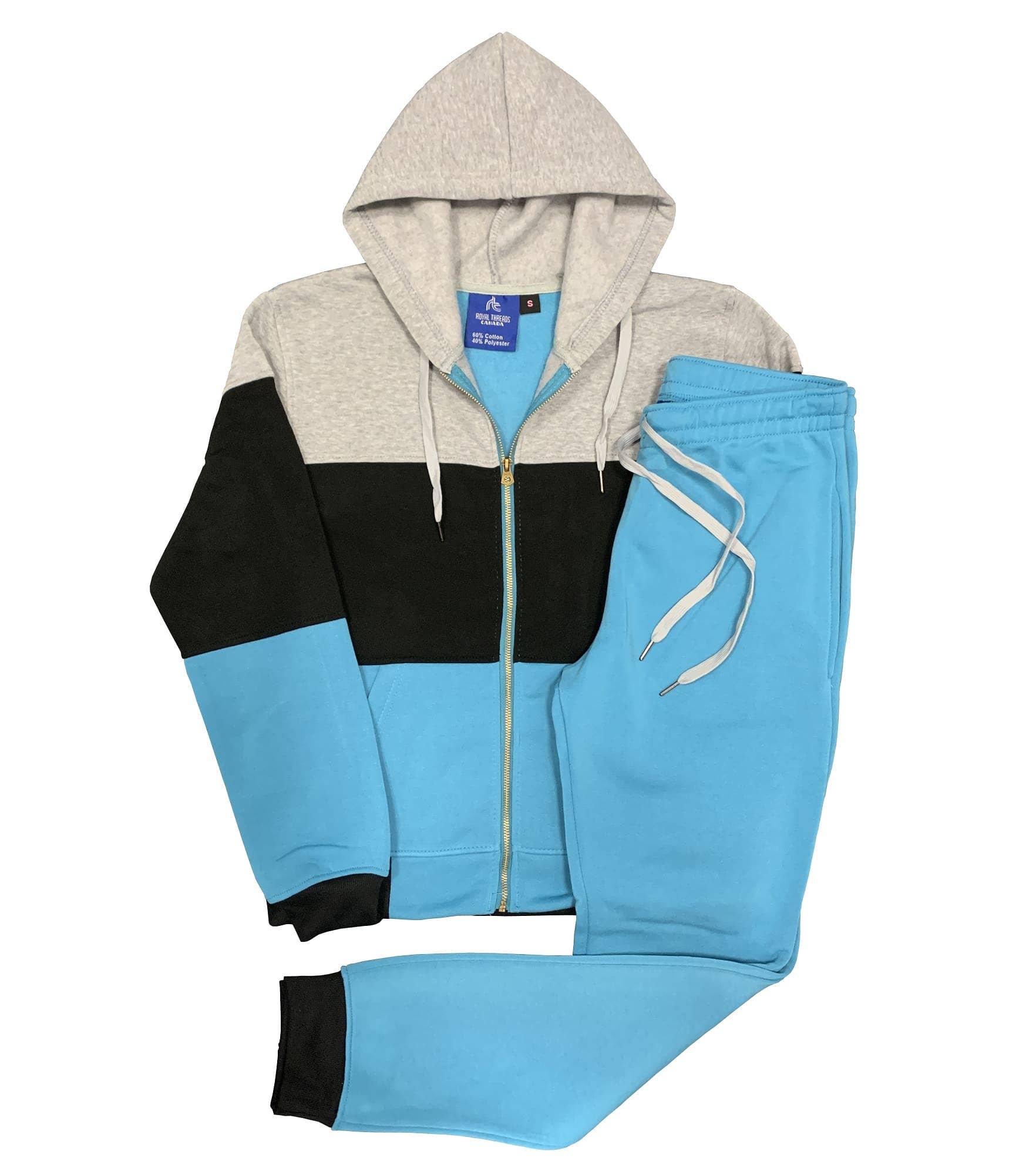 Royal Threads - Wholesale Activewear set – Women′s - Women’s Colorful Fleece Sweatsuit Sweat Jacket & Jogger Sweatpants Outfit17