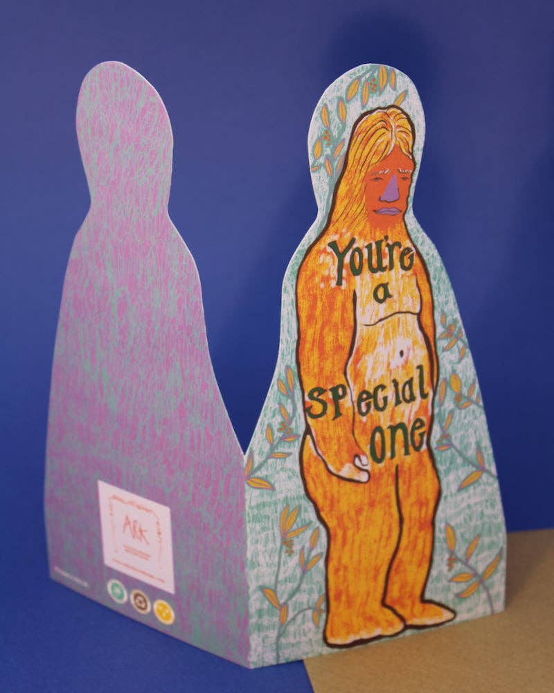 Ark Colour Design – wholesale Everyday greeting card – Yeti Shaped Greetings Card1