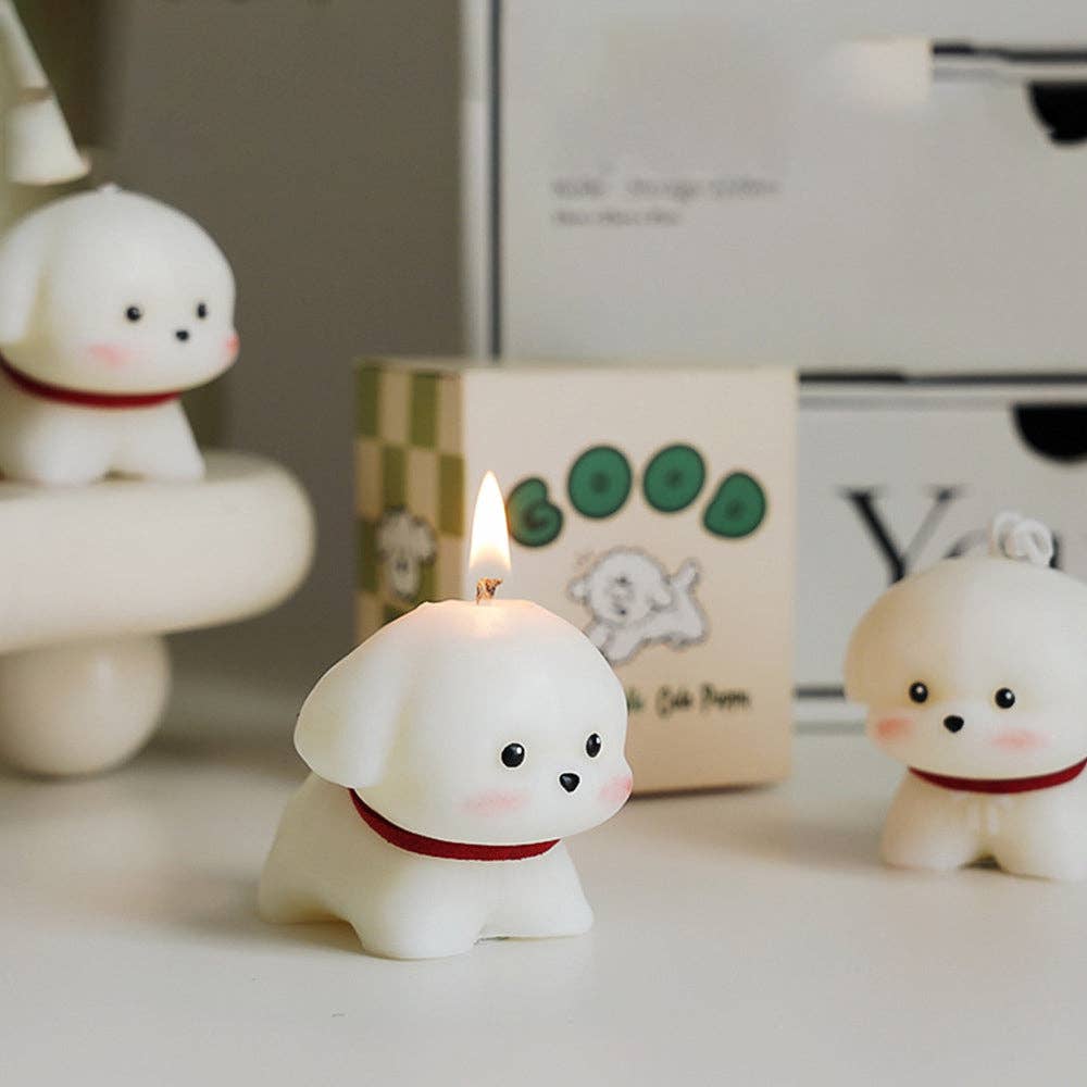 MINISUKI - Wholesale Novelty Candle - White poodle dog candle3