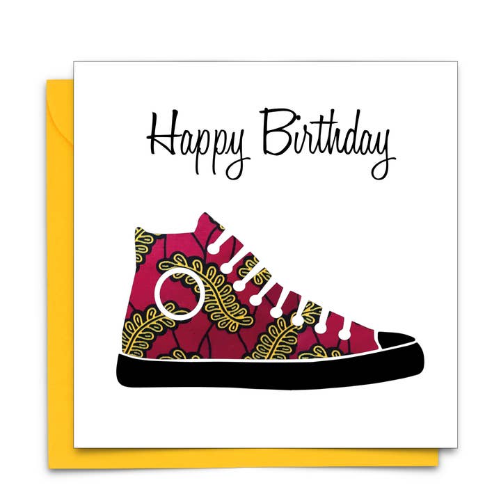 Afrokickz Afrocentric Hand-Finished Birthday Card for wholesale by AfroTouch Design