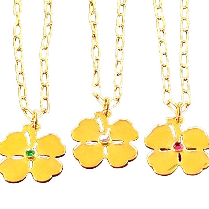 Colar Amuleto da Sorte (Pequeno) - 12 Opções de Pedras do Zodíaco por atacado de Sissy Yates Designs