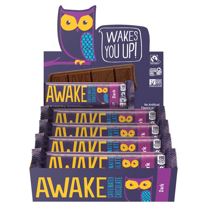 Kelli's - Wholesale Chocolate Bar - Awake Caffeinated Dark Chocolate Bars4