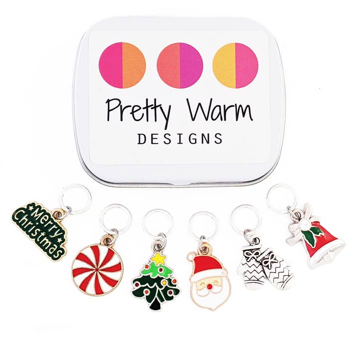 Julsemesterstickmarkörer - Set om 6 för wholesale av Pretty Warm Designs