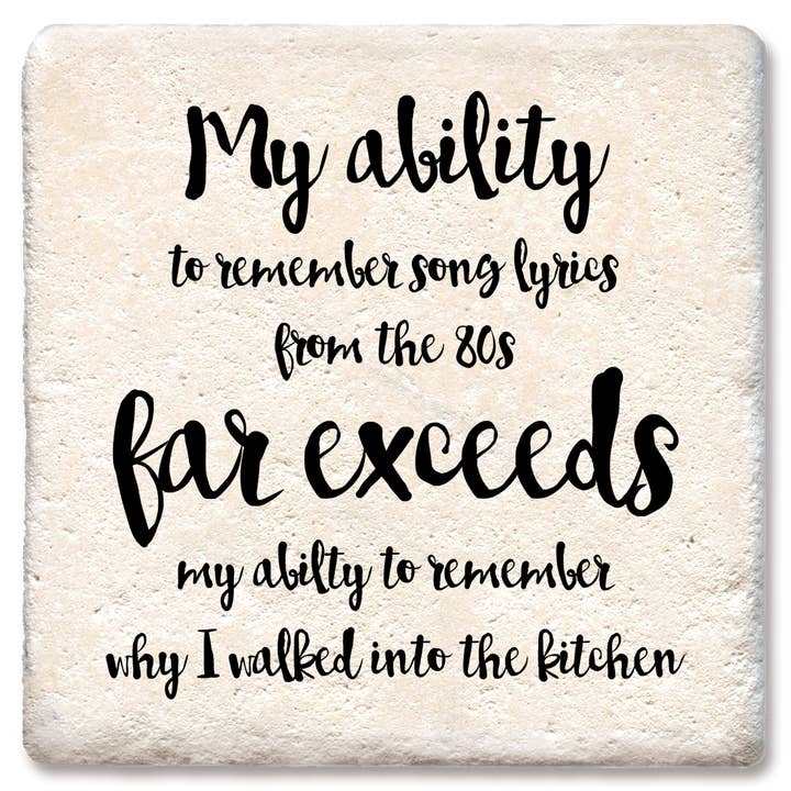 Tipsy Coasters & Gifts – wholesale Underlägg – Underlägg Min förmåga att komma ihåg sångtexter Coaster