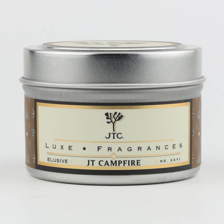 Travel Tin Candle - JT Campfire for wholesale by Joshua Tree Candle Co.