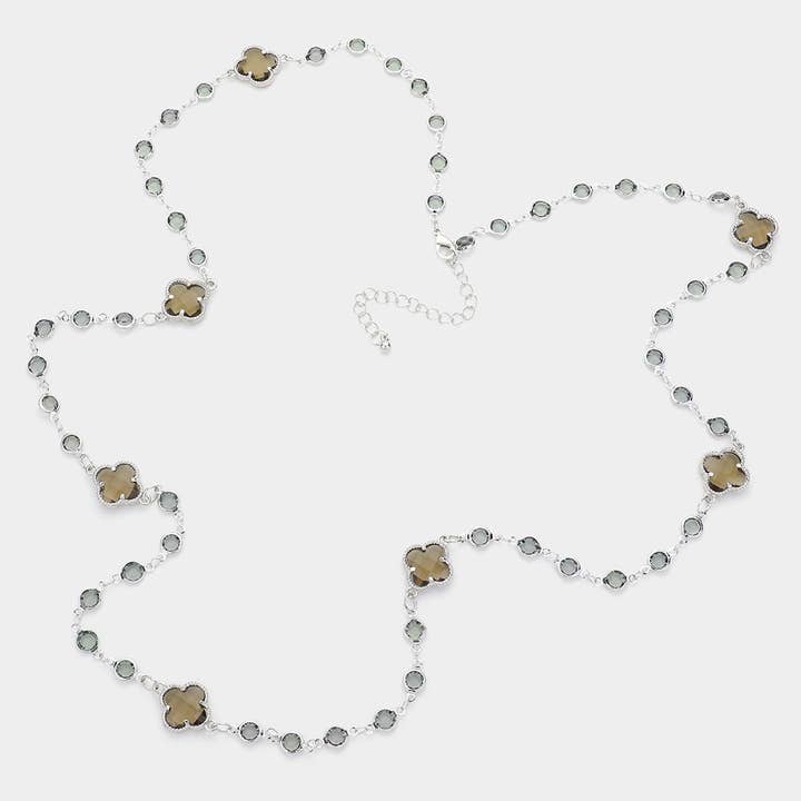 Sensibling Corp. - Wholesale Pendant/Charm Necklace - Quatrefoil Station Long Necklace12
