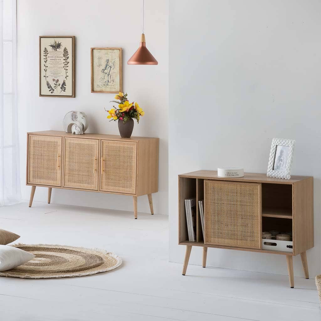 Creaciones Meng - Wholesale Sideboard - WOODEN SIDEBOARD AND GRID 120x41.5x71h cm1