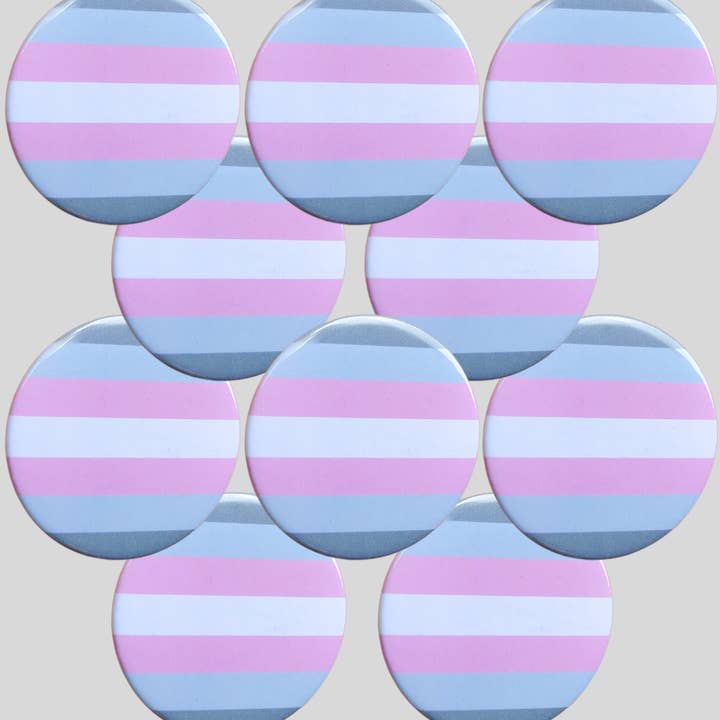 sent with Pride - Wholesale Lapel Pin/Button - Flag badges Demisexual, Genderqueer, Demigirl, Demiboy badge