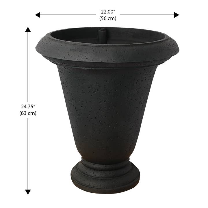 25" Crete Urn Self-Watering Planter for wholesale by Algreen