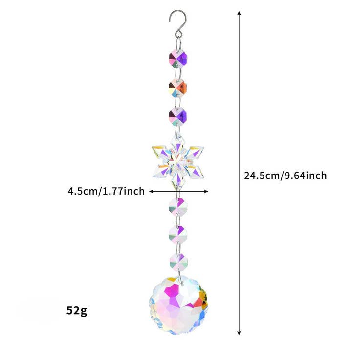 Dipped Shop - Wholesale Suncatcher - Snowflakes Crystal Holiday Home Hangings DP25A9325