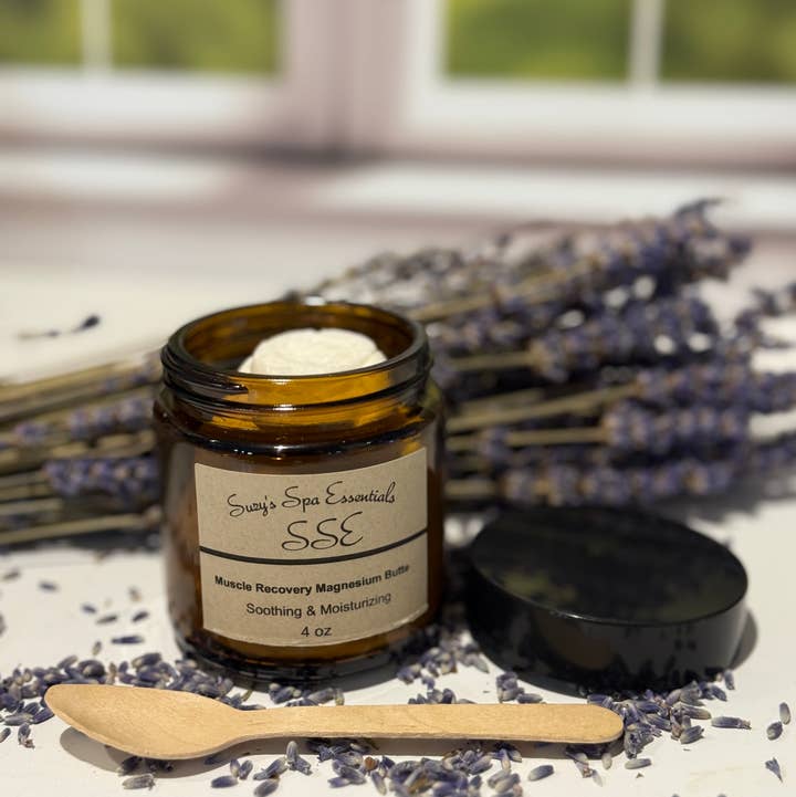 Magnesium Butter- Lavender + Eucalyptus Muscle & Sleep Cream for wholesale by Suzy Spa Essentials