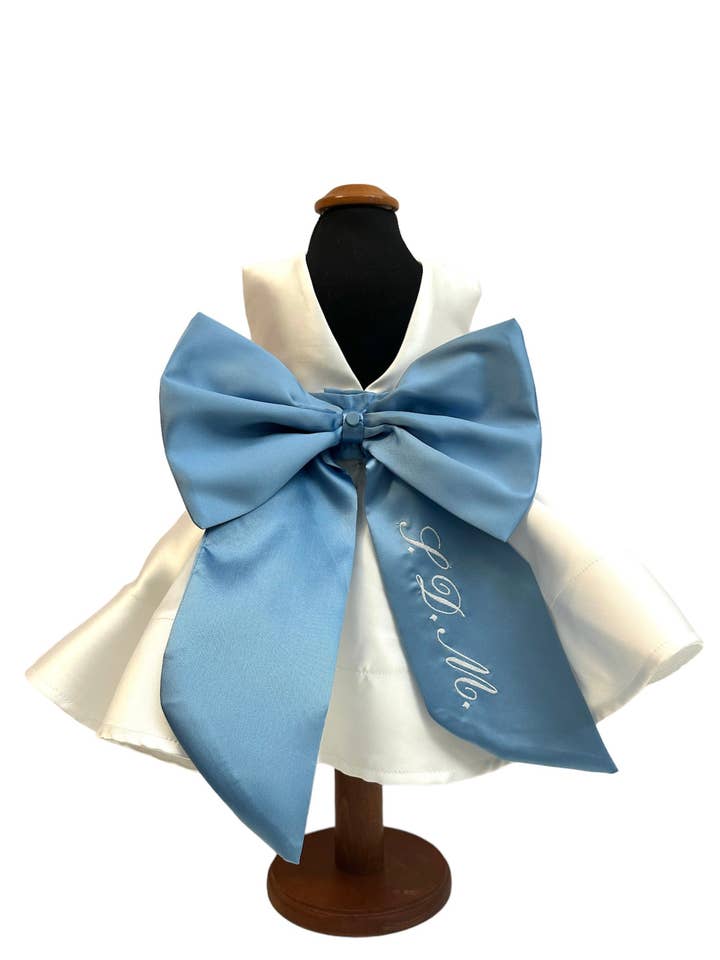 Robe Mikado à ruban (0-5 ans) pour la vente par La Boutique dei Bambini