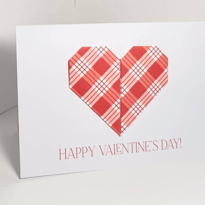 Handmade Aloha Kauai - Wholesale Everyday Greeting Card - Handmade Orgami Heart Card - Palaka Print5