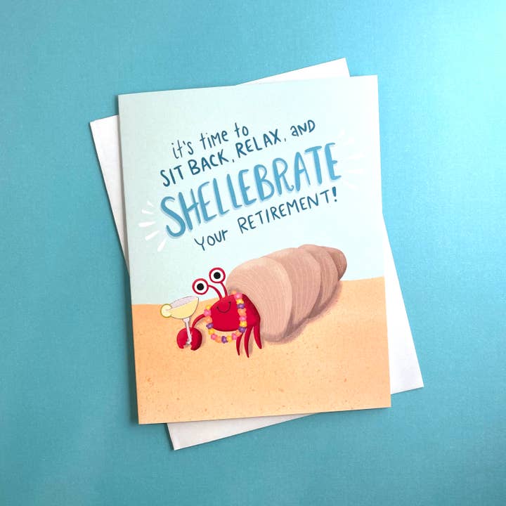 Fox Card Co - Wholesale Retirement Card - Beach Crab Retirement Card1