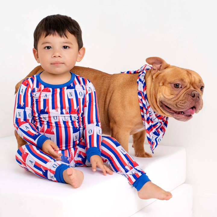 Pearls & Pelicans - Wholesale Pet Bandana - Dog - Red, White, and Sno-Balls Pet Bandana5